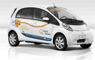 Mitshubishi i-miev na pnevmatikah Yokohama